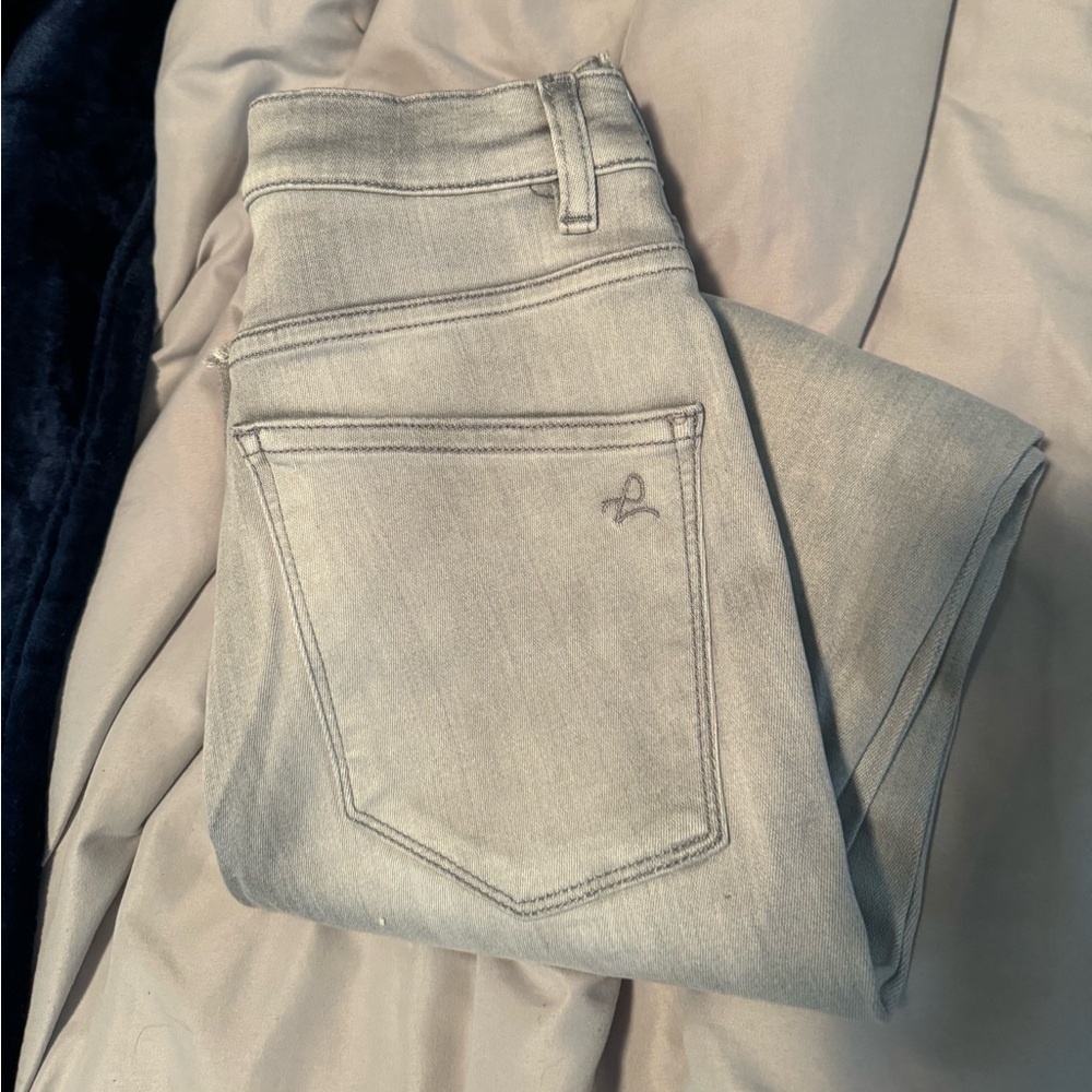 DL1961 Chrissy Cropped gray ultra high rise instasculpt skinny jeans